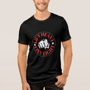 Lift Heavy Live Light Logo Tri-Blend Shirt