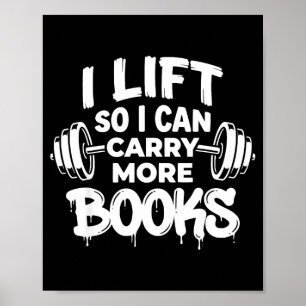 Lift kan meer boeken dragen grappige boekenliefheb poster