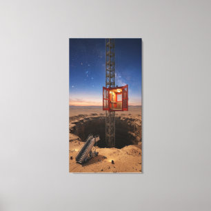 Lift naar Mars om 21:00 uur Canvas Afdruk