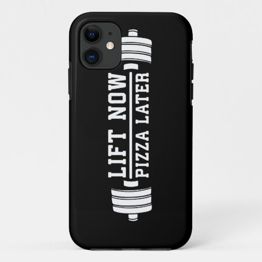 Lift nu, Pizza Later, Barbell - Funny Novelty Gym Case-Mate iPhone Case (Achterkant)