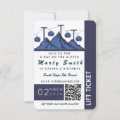 Lift Ticket Ski Uitnodiging (Voorkant)
