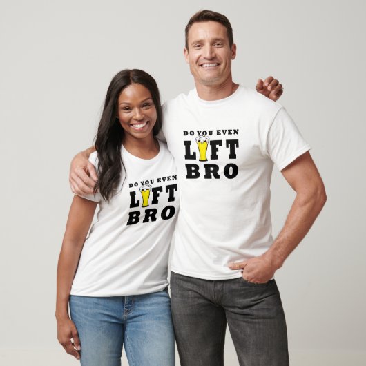 Lift u zelfs bro, bier offerte T-shirt ontwerp (Unisex)