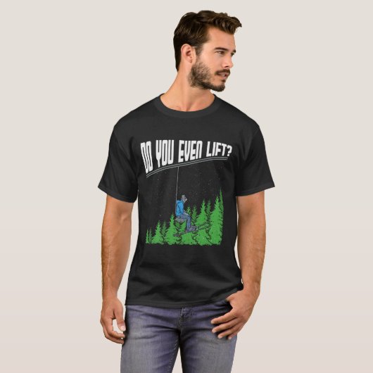 Lift u zelfs Funny Chairman Ski Skiing Snowbo T-shirt (Voorkant volledig)