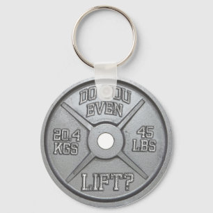 Lift u zelfs op - Barbell-Bord Sleutelhanger