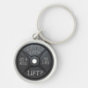 Lift u zelfs op - Barbell-Bord Sleutelhanger