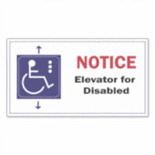 Lift voor mindervalide rolstoel Sticker Symbool (Voorkant)