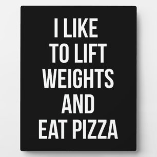 Lift Weights en Eat Pizza - Carbs - Funny Novelty Fotoplaat