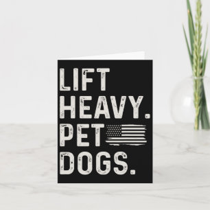 Lift Zware Huisdier Honden Gewichtheffen Bodybuild Kaart