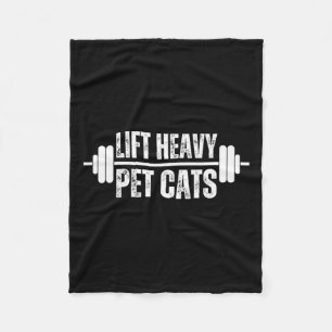Lift Zware Huisdier Katten Gewichtheffer Gym Barbe Fleece Deken