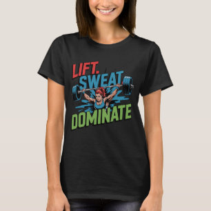 Lift Zweet Domineren Vrouw Barbell T-shirt