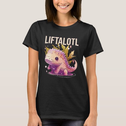 Liftalotl Axolotl Amphibian Bodybuilder Weightlif T-shirt (Voorkant)