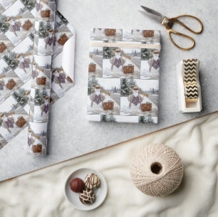 Liftend sneeuwvrouwtje met Florida bord Cadeaupapier