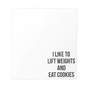 Liftgewicht en Eat Cookies - Funny Workout Notitieblok