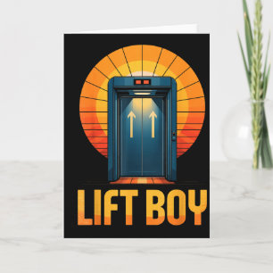 Liftjongen Retro Liftontwerp Funny Vintage Stijl Kaart