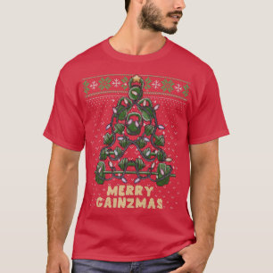 Liftmas Boom Kettlebell Gym Ugly KerstSwea T-shirt