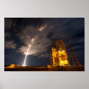 Liftoff of Cygnus Cargo Ship, on Mission to ISS Poster