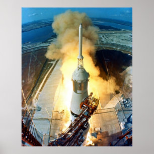 Liftoff van de Apollo 11 Saturn V Space Vehicle Poster