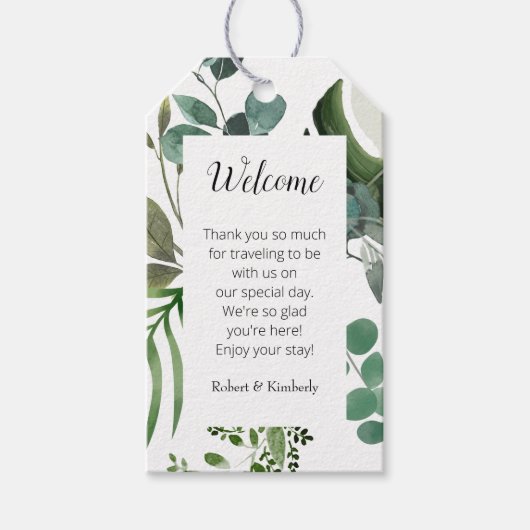 LIFY Botanische Eucalyptus verlaat bruiloft Cadeaulabel (Voorkant)