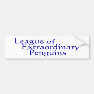Liga van buitengewone pinguïns 3 bumpersticker