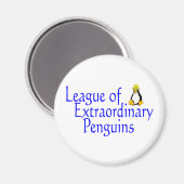 Liga van buitengewone pinguïns 4 magneet (Voorkant / Achterkant)