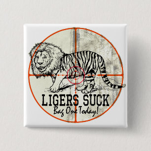 Liger Hunter door Mudge Studios Vierkante Button 5,1 Cm