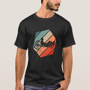 Ligfiets Retro Vintage Ligfiets Zeshoek T-shirt