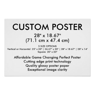 Liggend glanzende aangepaste poster 71,1 cm x 47,4 perfect poster