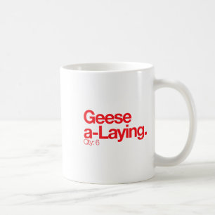 Liggende ganzen K 6 Minimalistische 12 kerstdagen Koffiemok