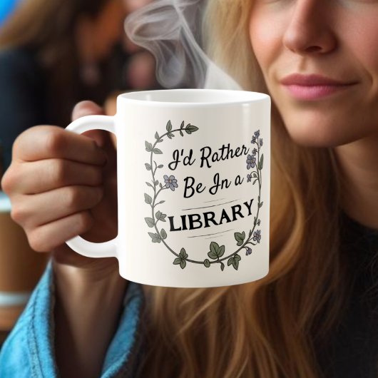 Light Academia Rather be in Libray book lover gift Koffiemok