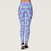 Light Amethyst and Pale Aqua Pattern Leggings (Achterkant)