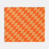 Light and Dark Orange Harlequin Diamonds Checkers Fleece Deken (Voorkant (Horizontaal))