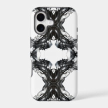 Light and Darkness Abstract Black White Fluid Art