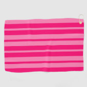 Light and Hot Pink Stylish Stripes Pattern Design Golfhanddoek (Horizontaal)