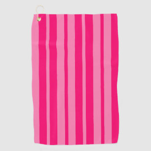 Light and Hot Pink Stylish Stripes Pattern Design Golfhanddoek