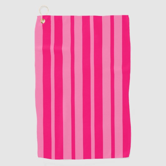Light and Hot Pink Stylish Stripes Pattern Design Golfhanddoek (Voorkant)