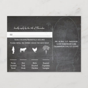 Light Aqua Blue Mason Jar Chalkboard Weddenschap Briefkaart