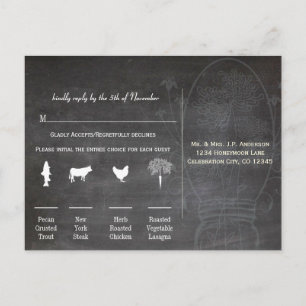 Light Aqua Blue Mason Jar Chalkboard Weddenschap Briefkaart