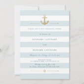 Light Aqua Blue Nautical Rehearsal Dinner Invite Kaart (Voorkant)