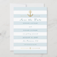 Light Aqua Nautical Enregistrer La Carte Plat Date