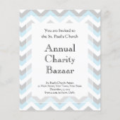 Light Aqua Turquoise Chevron Chic ZigZag Pattern Flyer (Achterkant)