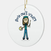 Light Artist Girl Keramisch Ornament (Links)