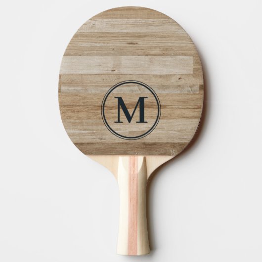 Light Ash Wood Monogram Tafeltennisbatje (Achterkant)