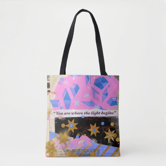Light Begins – Modern Art Tas (Voorkant)