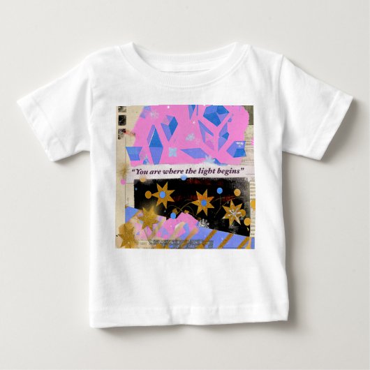 Light Begins Within – Pink & Gold Toddler T-Shirt (Voorkant)