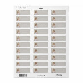 Light Beige | Adres voor teruggave Afstuderen foto Etiket (Full Sheet)