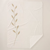 Light Beige Botanica Sherpa Blanket Sherpa Deken (Voorkant)