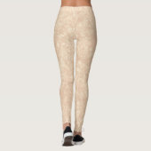 Light Beige Cream Marble Terrazzo Texture Leggings (Achterkant)