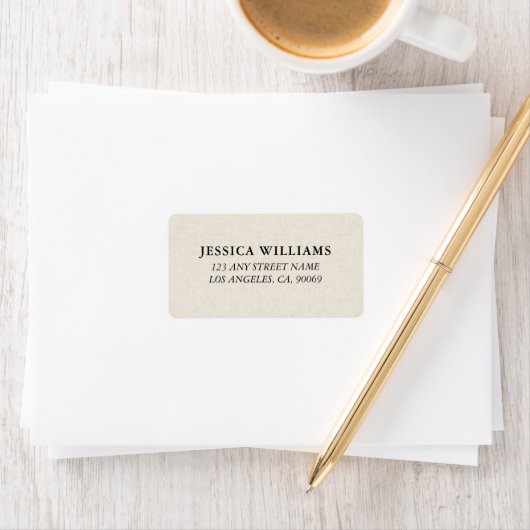 Light Beige Linen Texture Image Etiket (Insitu)