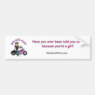 Light Biker Girl Bumpersticker