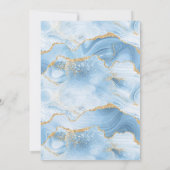 Light Blue Agate Gold Glitter Graduparty (Achterkant)